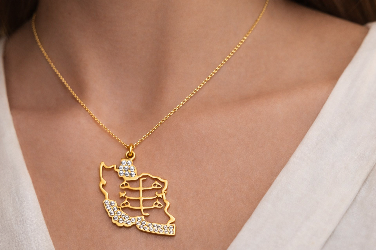 COLLIER LE PLUS GRAND NOM IRAN ÉTERNEL
