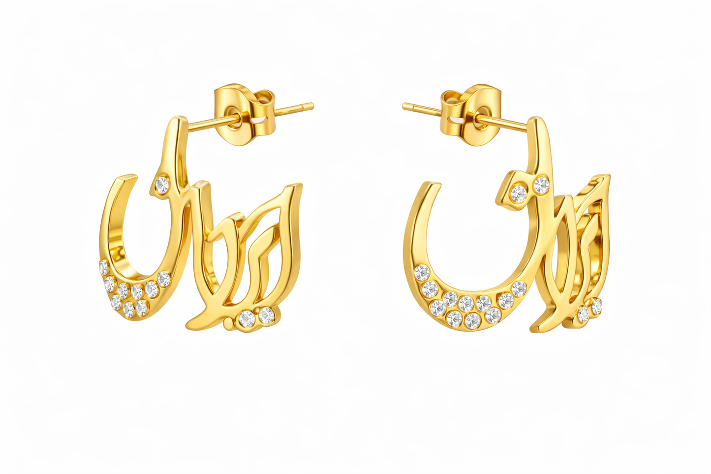ETERNAL IRAN NAME EARRINGS – 18K GOLD PLATED