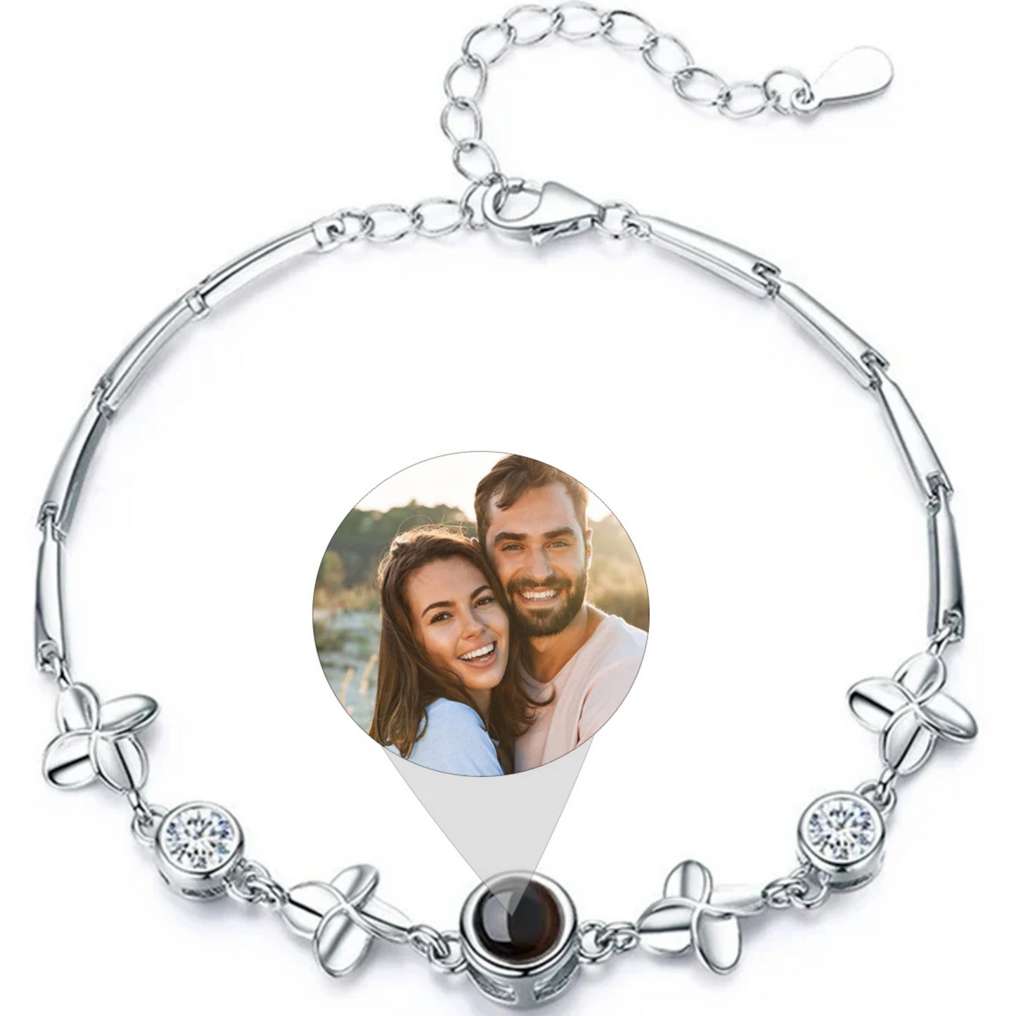 S925 LEAF BRACELET – PERSONALIZED PHOTO PROJECTION BRACELET