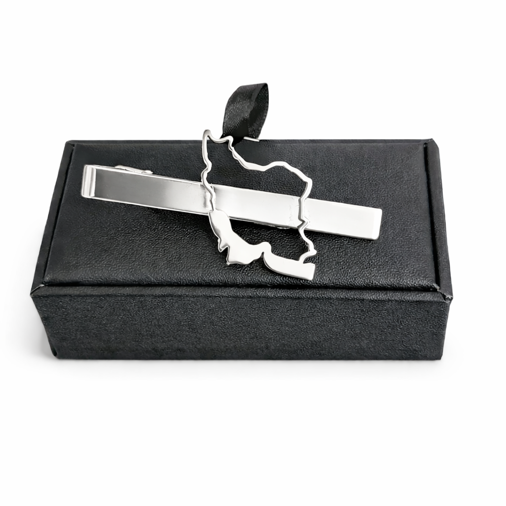 IRAN MAP NECKTIE TIE CLIP | NASIMA DESIGNS