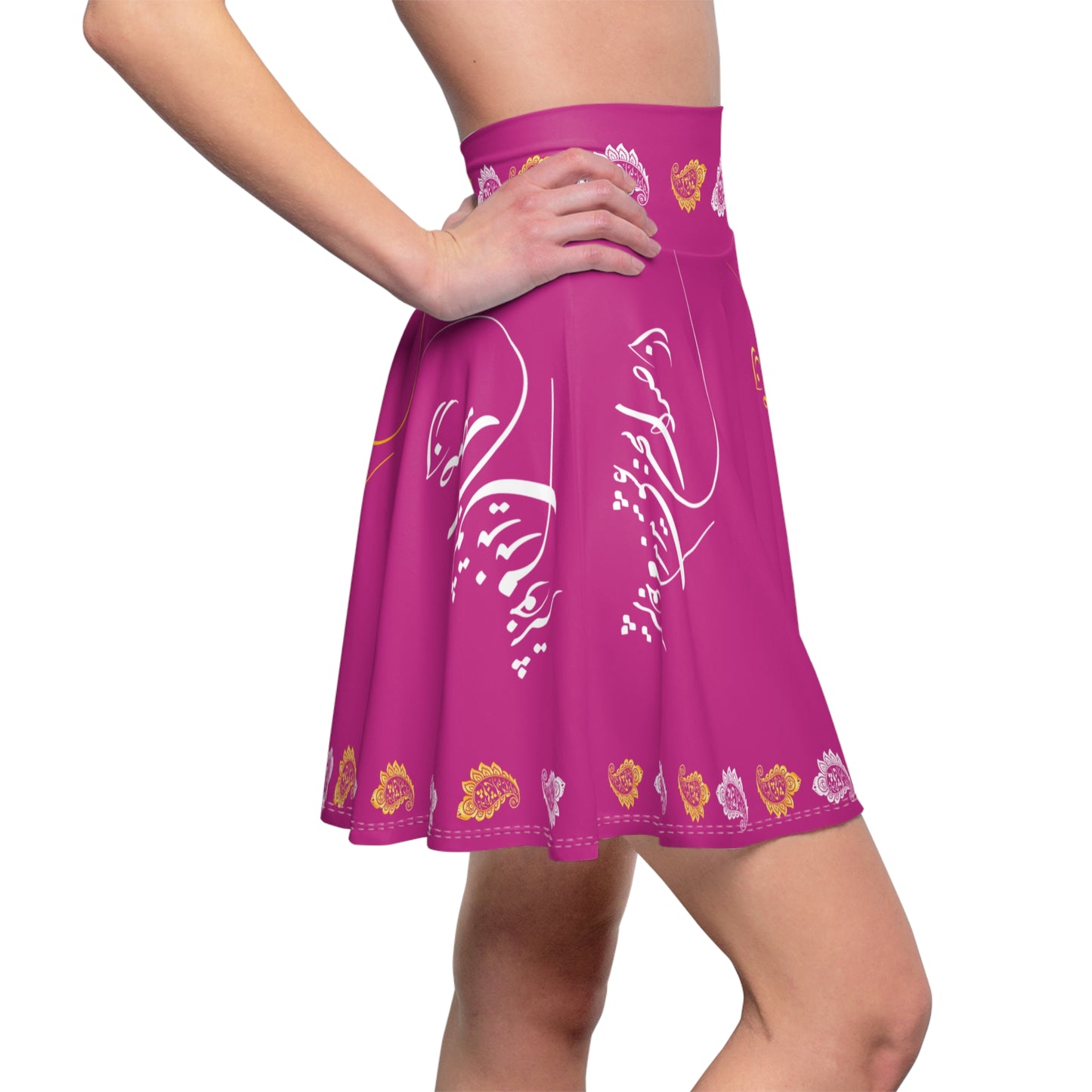 "PERSIAN POETRY PAISLEY SKATER SKIRT – از صدای سخن عشق نشنیدم خوشتر"