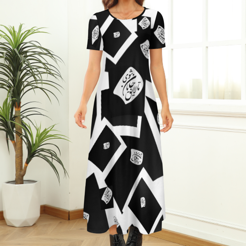 ROUND NECK SHORT SLEEVE DRESS