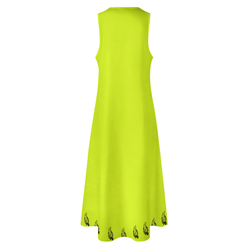 PERSIAN CALLIGRAPHY LOVE HICH MAXI DRESS