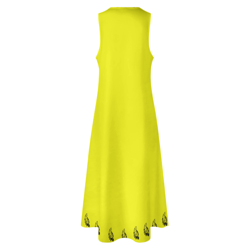 PERSIAN CALLIGRAPHY LOVE HICH MAXI DRESS