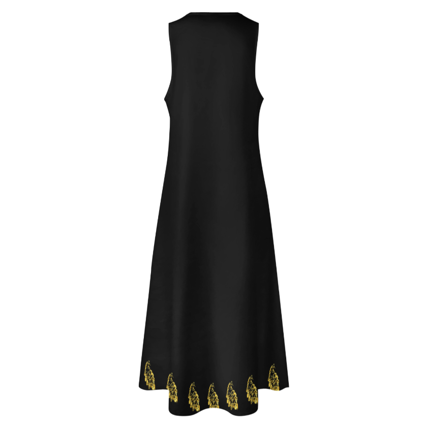 PERSIAN CALLIGRAPHY LOVE HICH MAXI DRESS