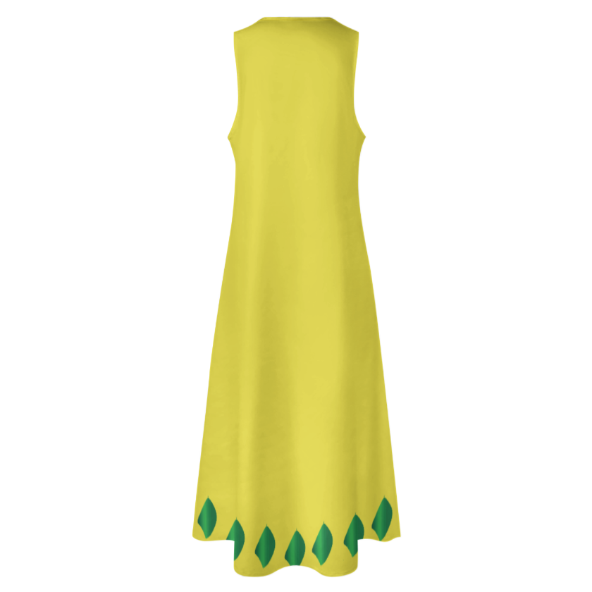 RUMI PERSIAN CALLIGRAPHY SLEEVELESS ANKLE-LENGTH DRESS من هو کشیدم هو مرا