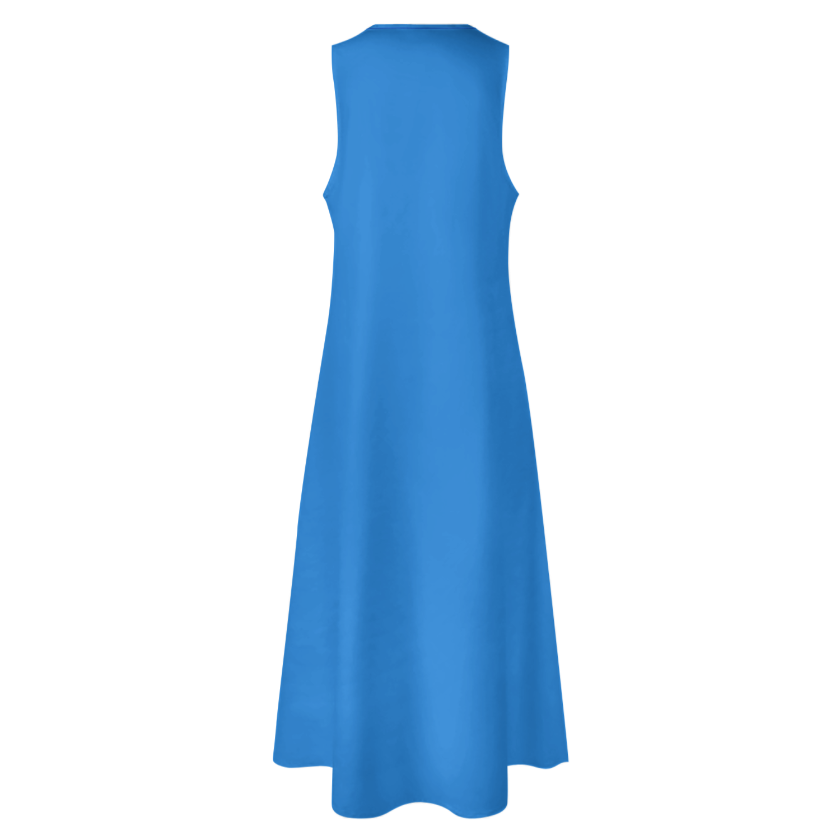 RUMI PERSIAN CALLIGRAPHY SLEEVELESS ANKLE-LENGTH DRESS من هو کشیدم هو مرا
