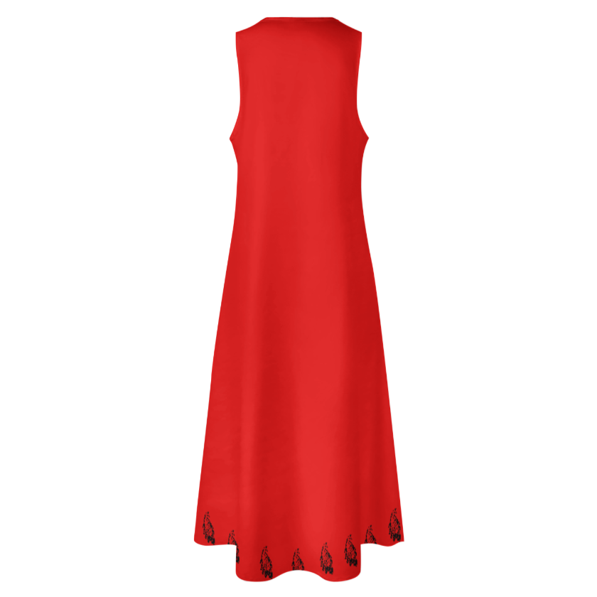 PERSIAN CALLIGRAPHY LOVE HICH MAXI DRESS