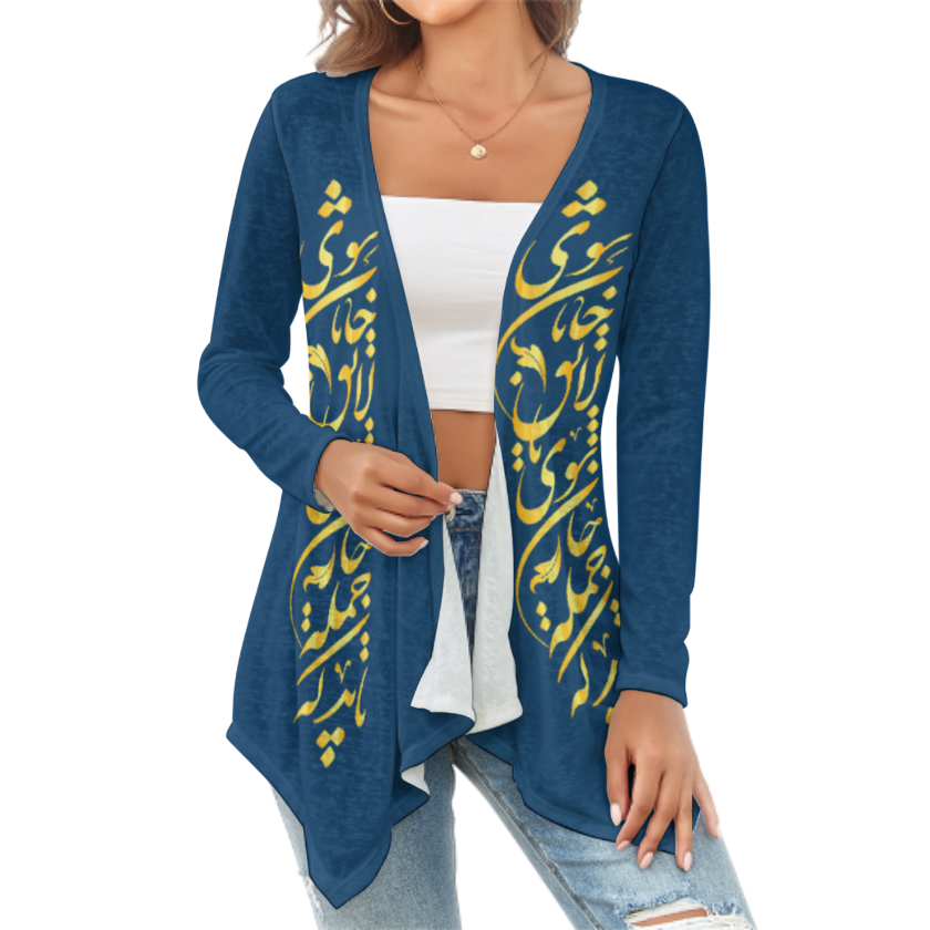 WOMEN’S DROP SHOULDER OPEN SHIRT باید که جمله جان شوی تا لایق جانان شوی