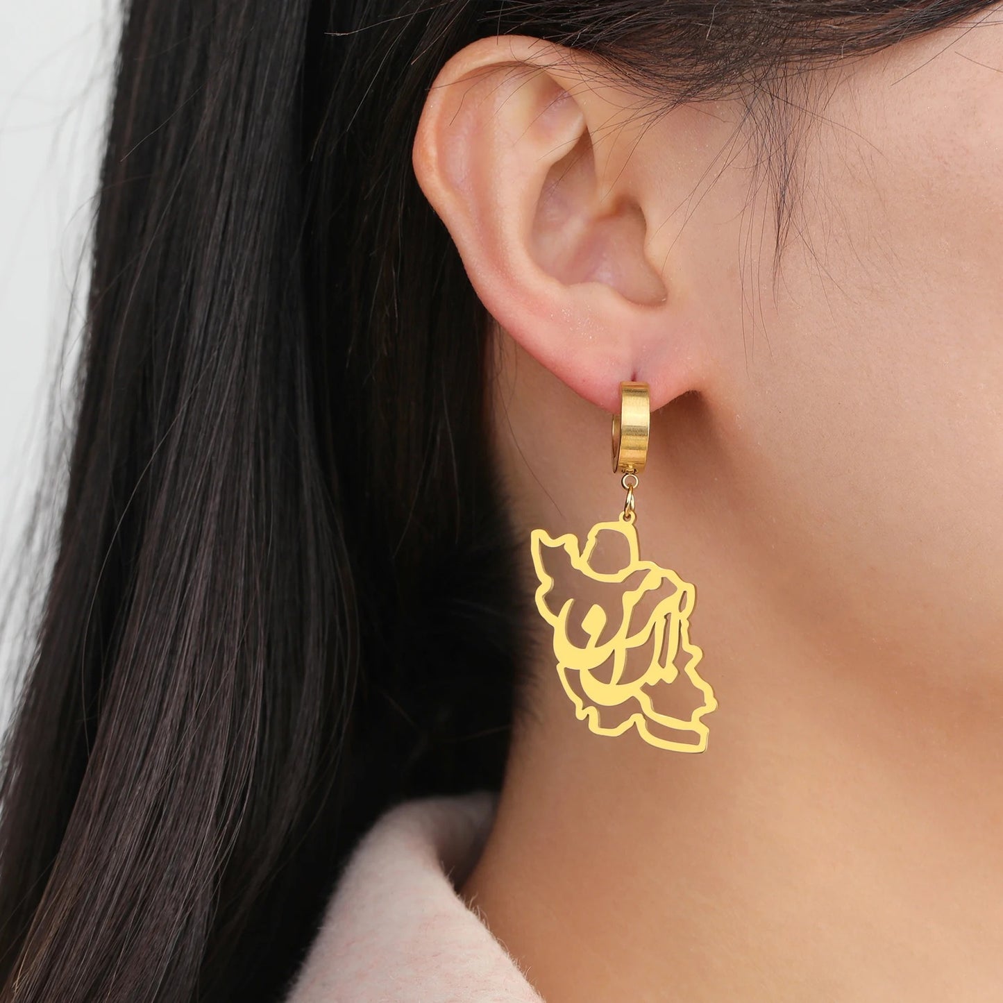 PERSIAN CALLIGRAPHY EARRINGS ایران من