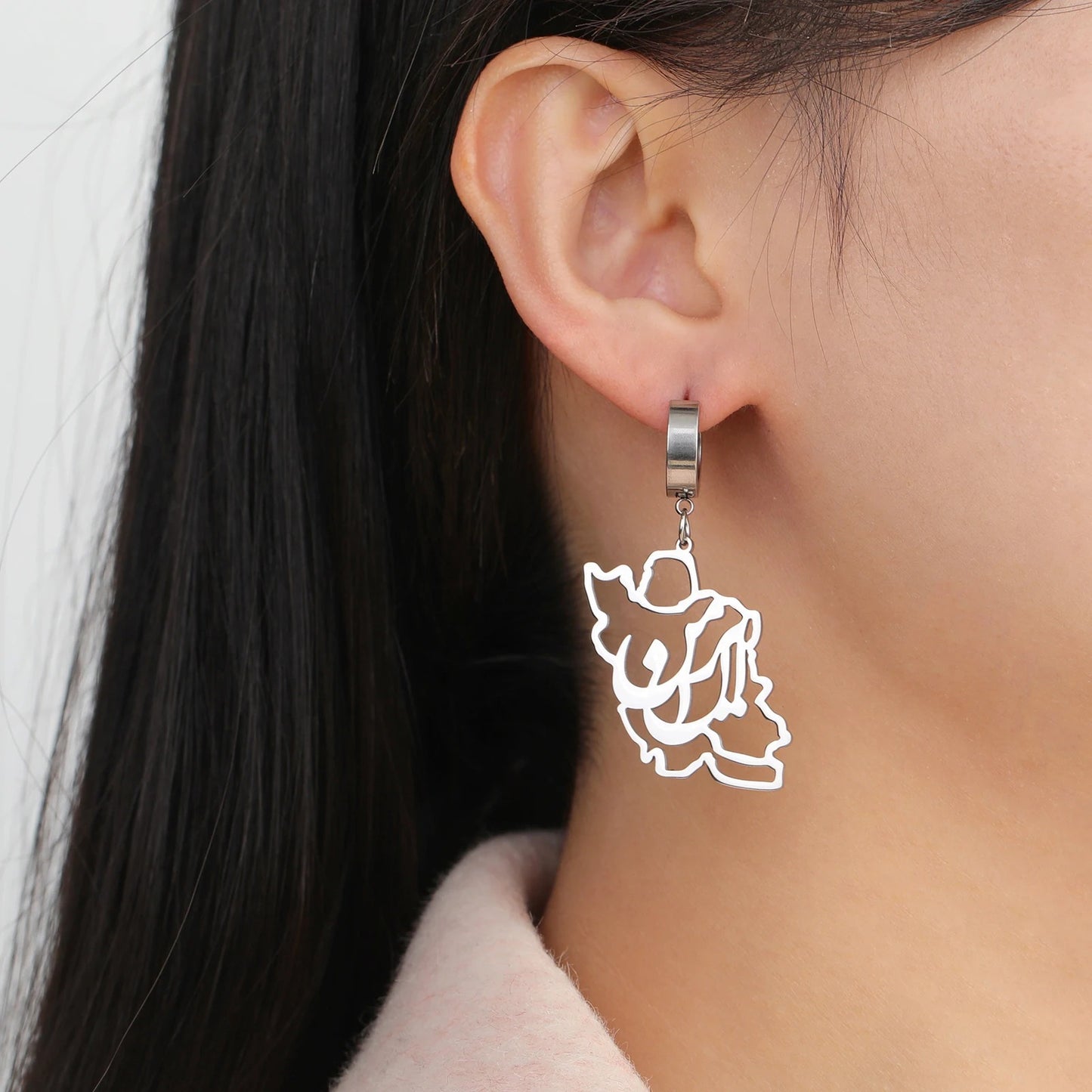 PERSIAN CALLIGRAPHY EARRINGS ایران من