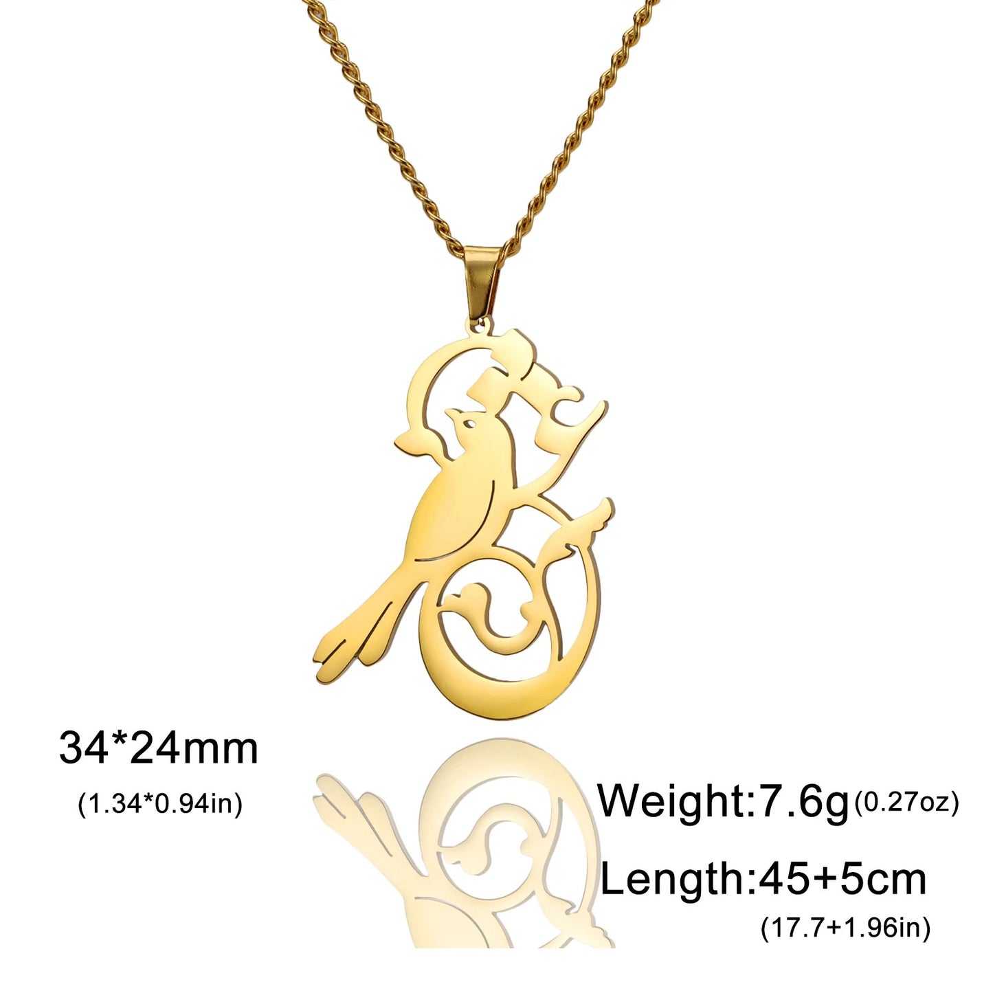 PERSIAN BIRDIE LOVE PENDANT NECKLACE عشق