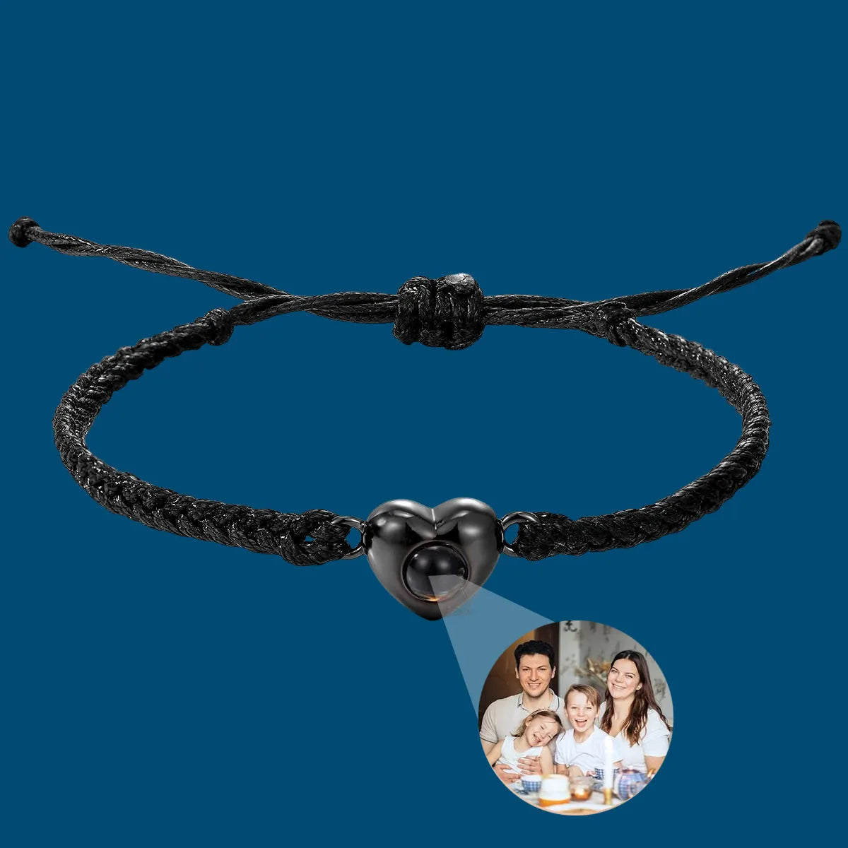 CUSTOM PHOTO PROJECTION BRACELET – PERSONALIZED HEART PHOTO BRACELET