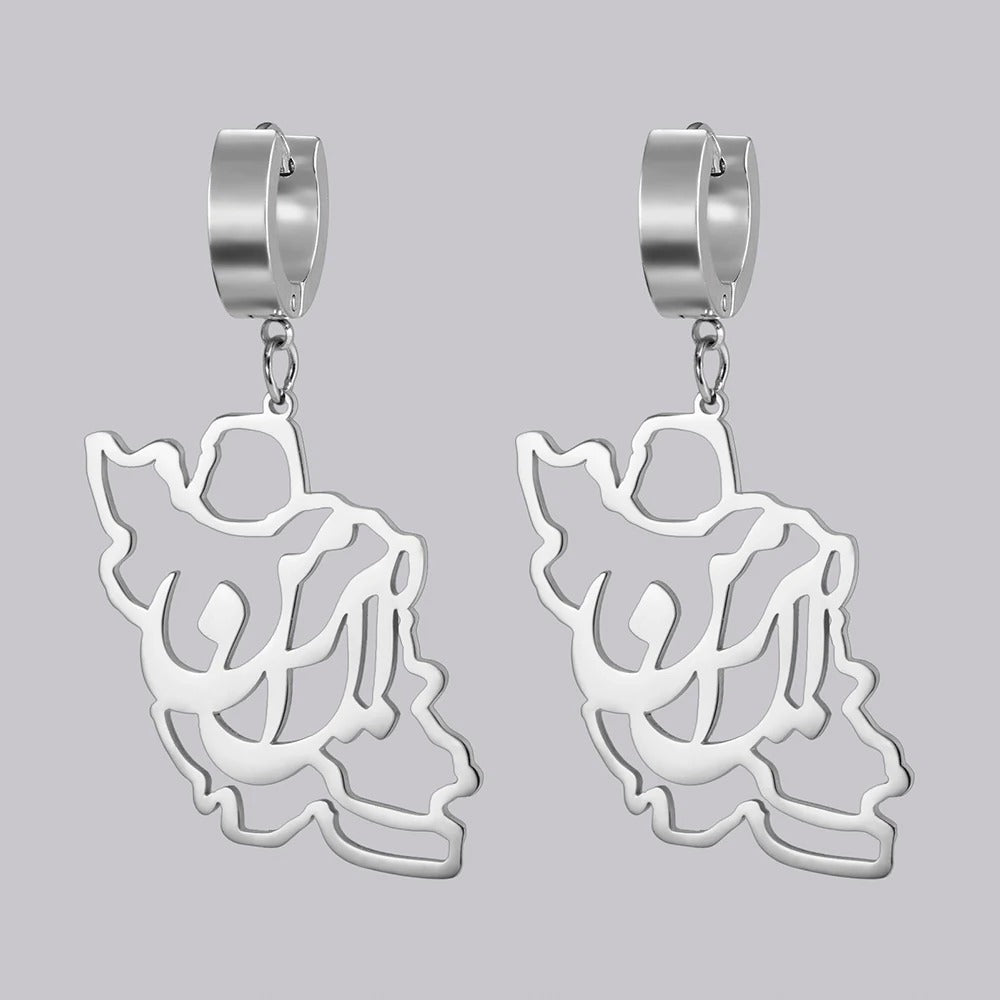 Iranian Persian Map Earrings ایران من