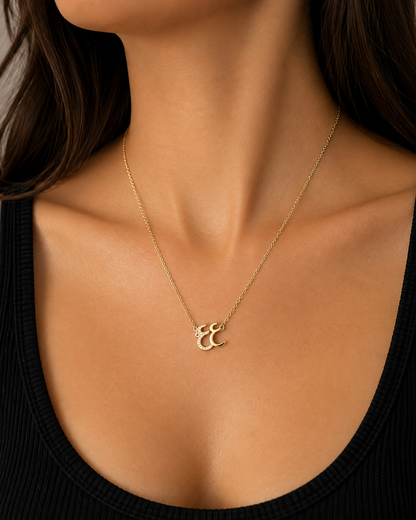 925 SILVER ALPHABET NAME NECKLACE WITH ZIRCONIA
