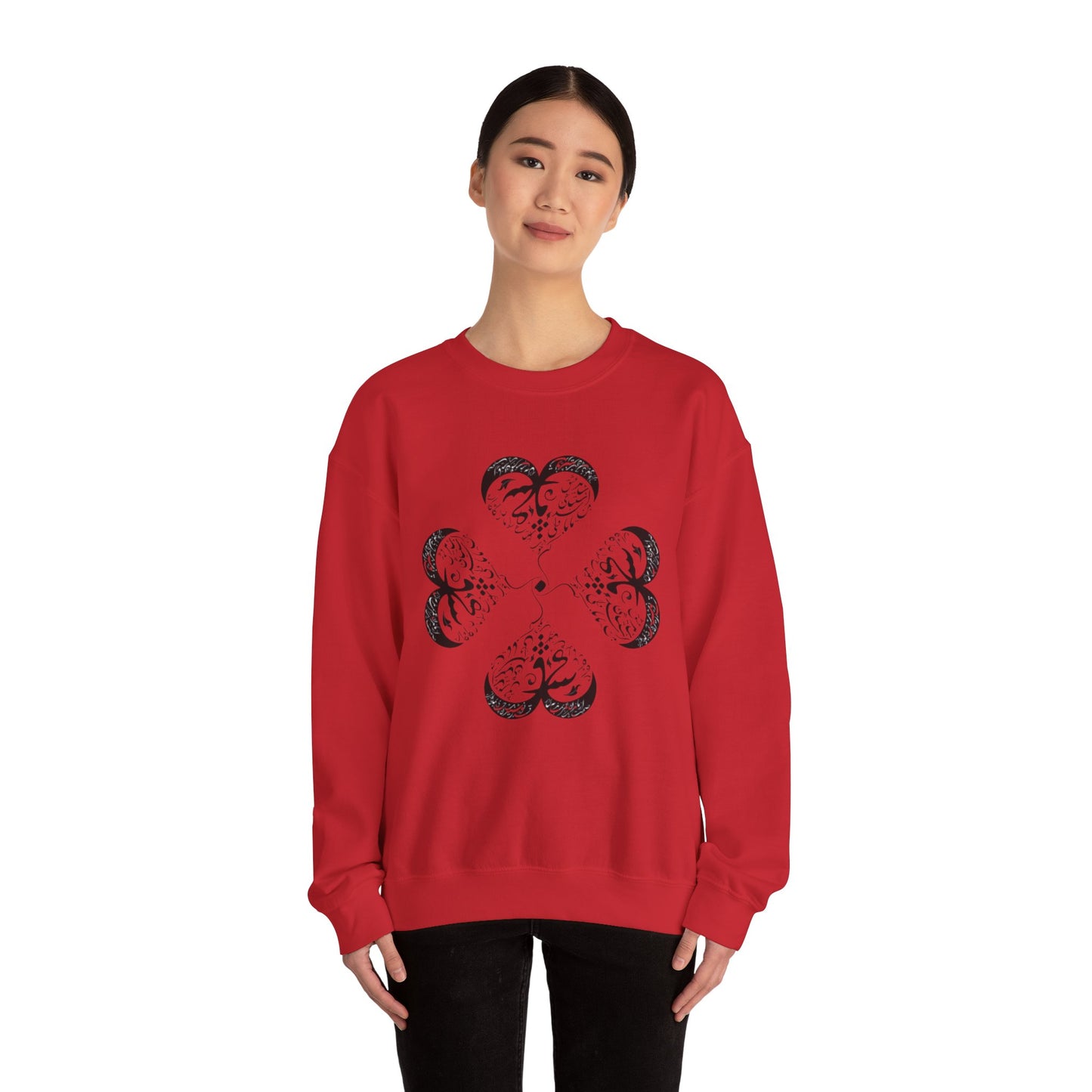 UNISEX FARSI CALLIGRAPHY HEART SWEATSHIRT: 'MAL MANI' BY MOEIN