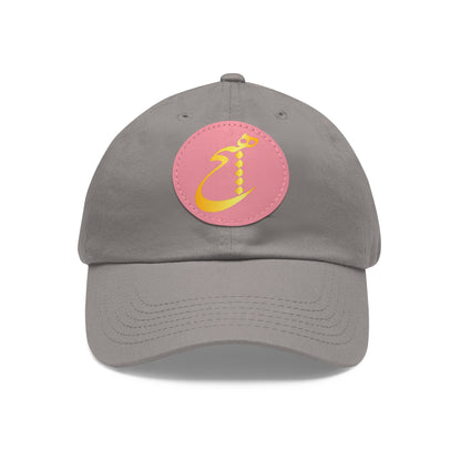 DAD HAT WITH LEATHER PATCH | "هیچ" – MINIMALIST PERSIAN CALLIGRAPHY
