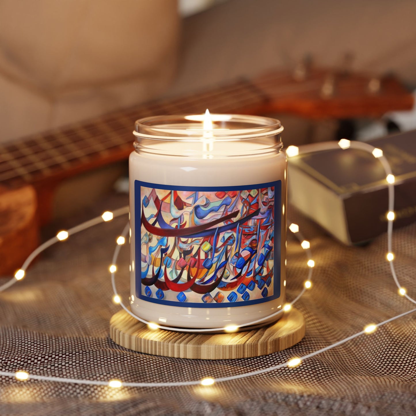 Nowruz Persion Calligraphy Candle - 9oz چو ایران نباشد تن من مباد