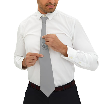 Necktie with Iran Map and Poam کراوات : همه عالم تن است و ایران دل