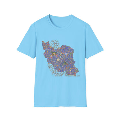 UNISEX IRAN MAP T-SHIRT WITH TAZHIB