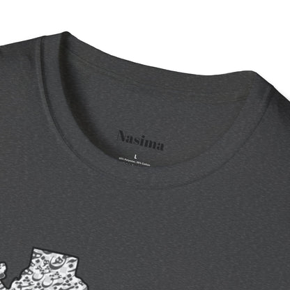 UNISEX SOFTSTYLE T-SHIRT | IRAN MAP "همه عالم تن است و ایران قلب آن"
