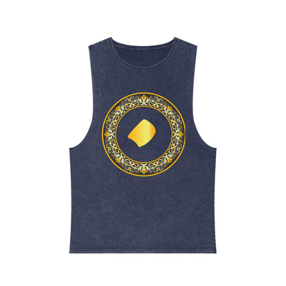 FARSI DOT UNISEX STONEWASH TANK TOP WITH TAZHIB نقطه فارسی