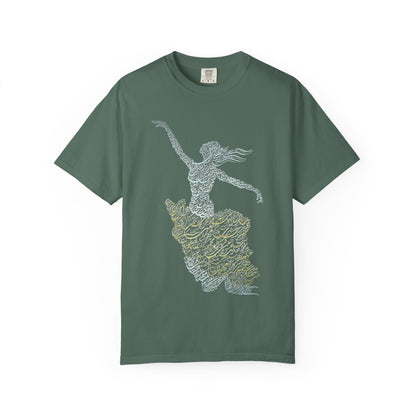 T-SHIRT CALLIGRAPHIE FEMME CARTE IRAN PERSE