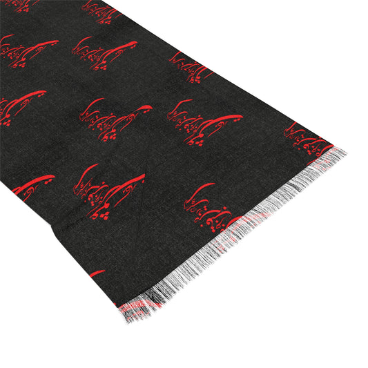 PERSIAN CALLIGRAPHY LIGHT SCARF ای دوست در روضه قلب جز گل عشق مکار