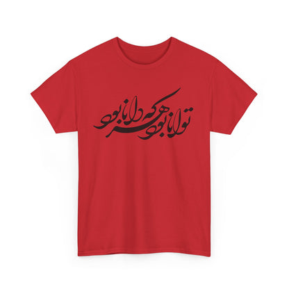 HEAVY COTTON TEE | "توانا بود هرکه دانا بود" + HAFEZ POETRY