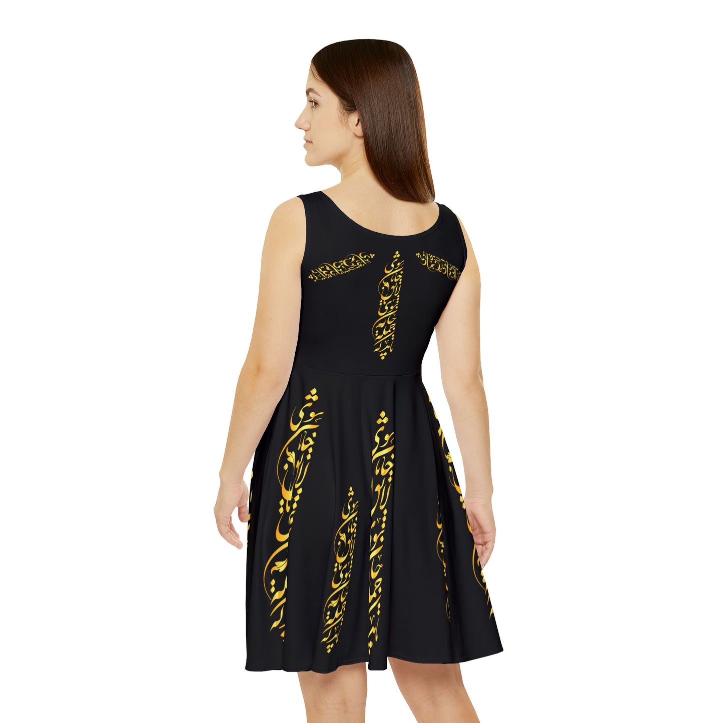 PERSIAN CALLIGRAPHY SKATER DRESS | باید که جمله جان شوی تا لایق جانان شوی