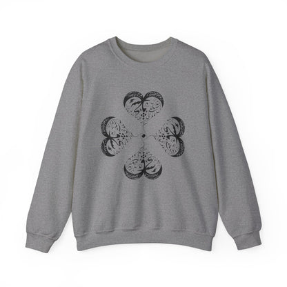 UNISEX FARSI CALLIGRAPHY HEART SWEATSHIRT: 'MAL MANI' BY MOEIN