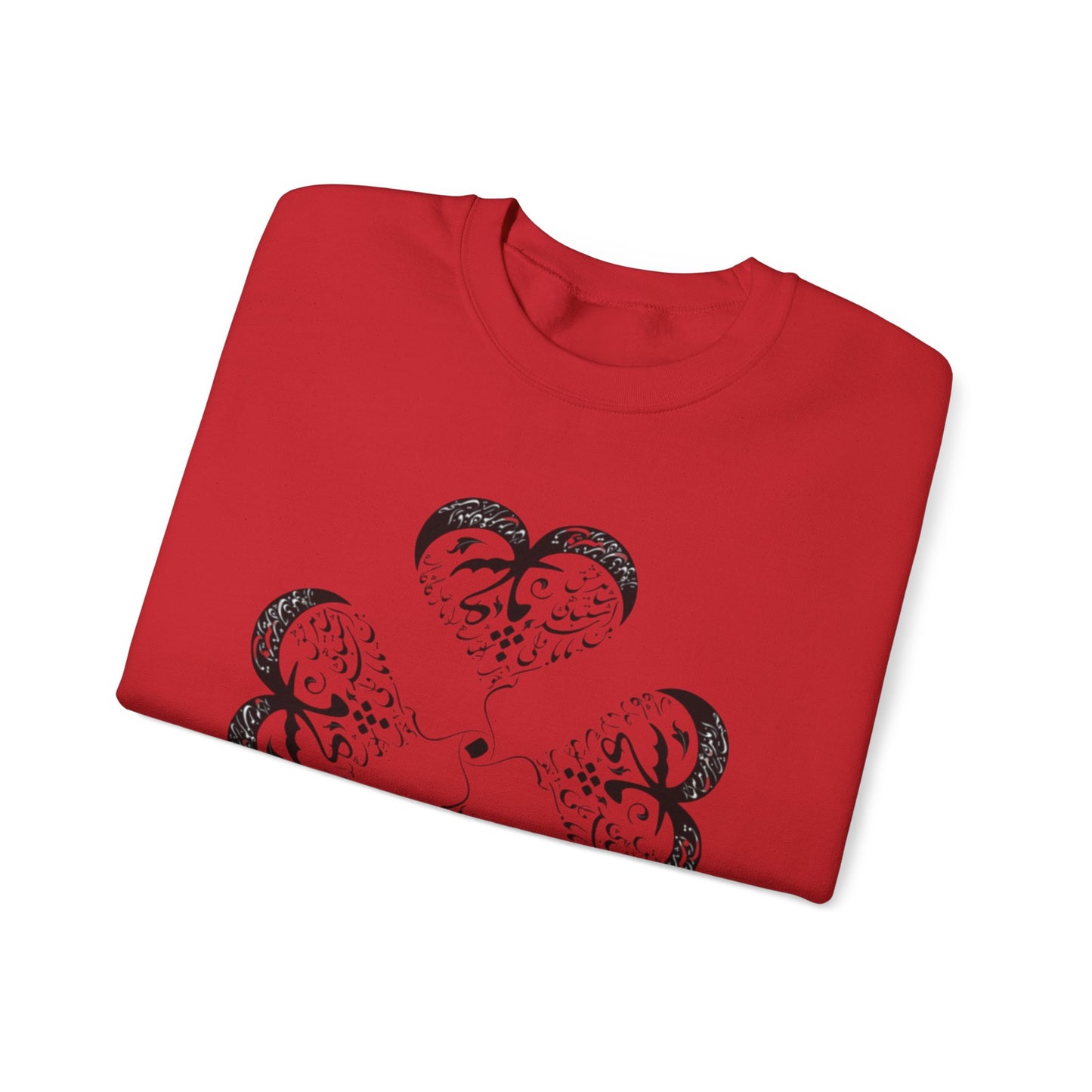 UNISEX FARSI CALLIGRAPHY HEART SWEATSHIRT: 'MAL MANI' BY MOEIN