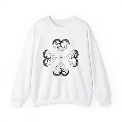 UNISEX FARSI CALLIGRAPHY HEART SWEATSHIRT: 'MAL MANI' BY MOEIN