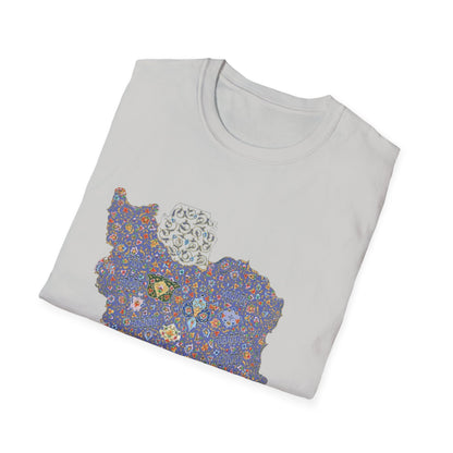 UNISEX IRAN MAP T-SHIRT WITH TAZHIB