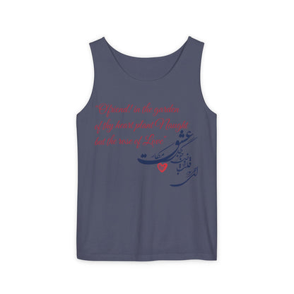 FARSI CALLIGRAPHY UNISEX TANK TOP LOVE QUOTE IN FARSI ENGLISH