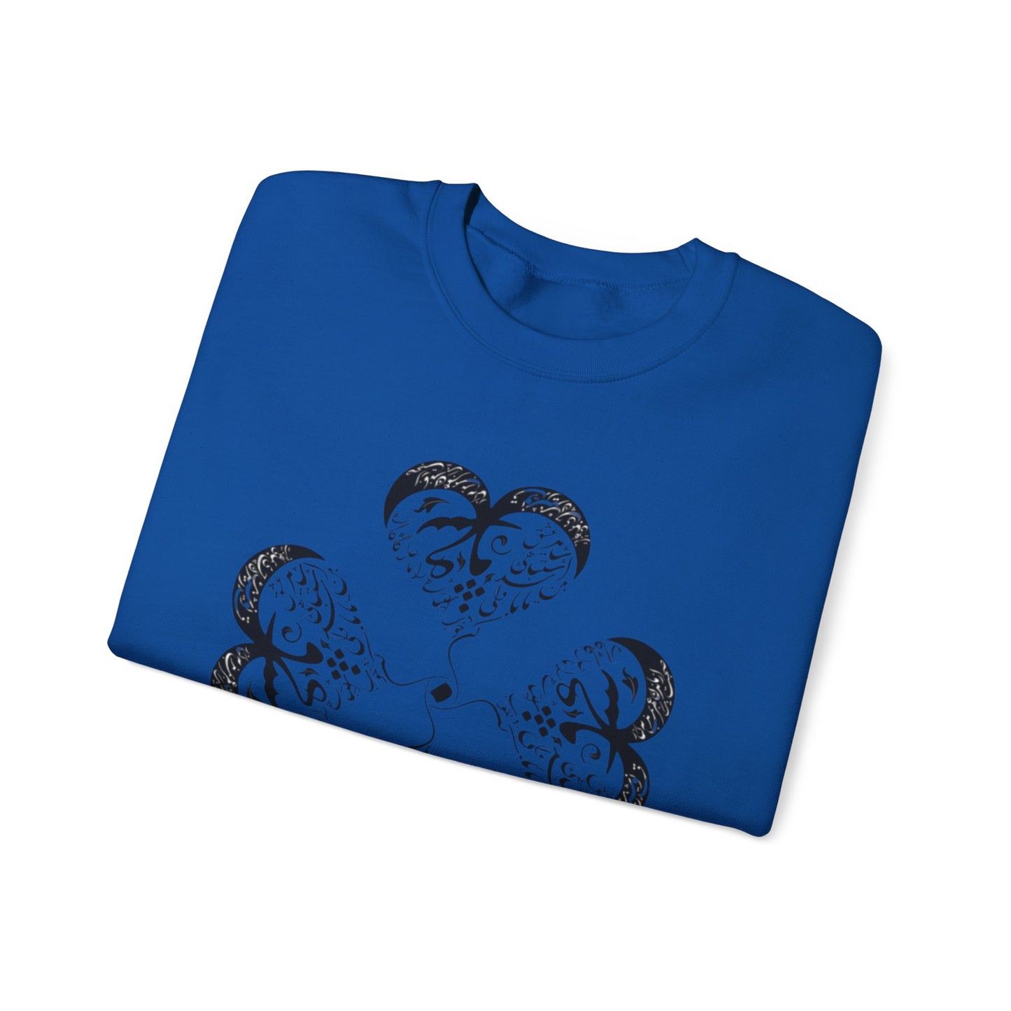 UNISEX FARSI CALLIGRAPHY HEART SWEATSHIRT: 'MAL MANI' BY MOEIN