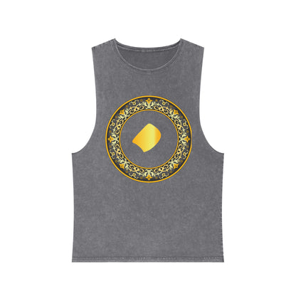 FARSI DOT UNISEX STONEWASH TANK TOP WITH TAZHIB نقطه فارسی