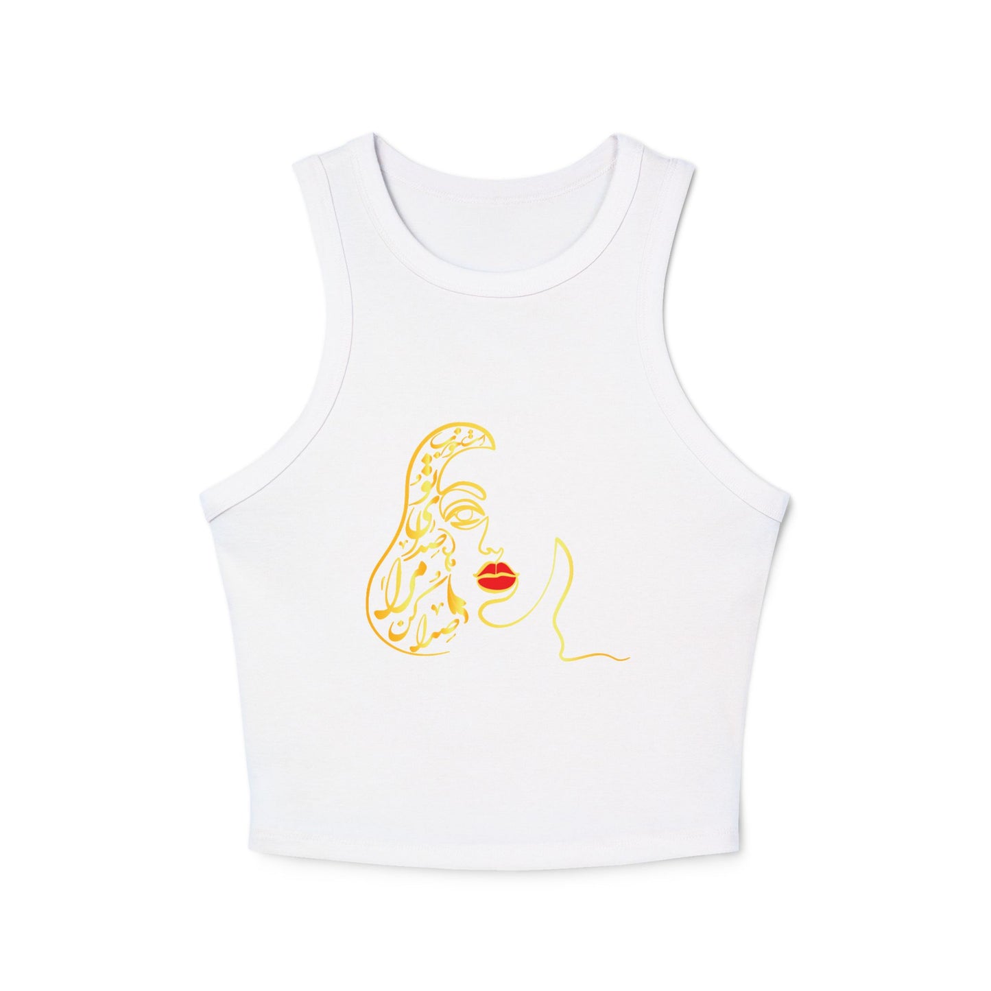 Women's Micro Rib Racer Tank Top, Persian Calligraphy  & Art