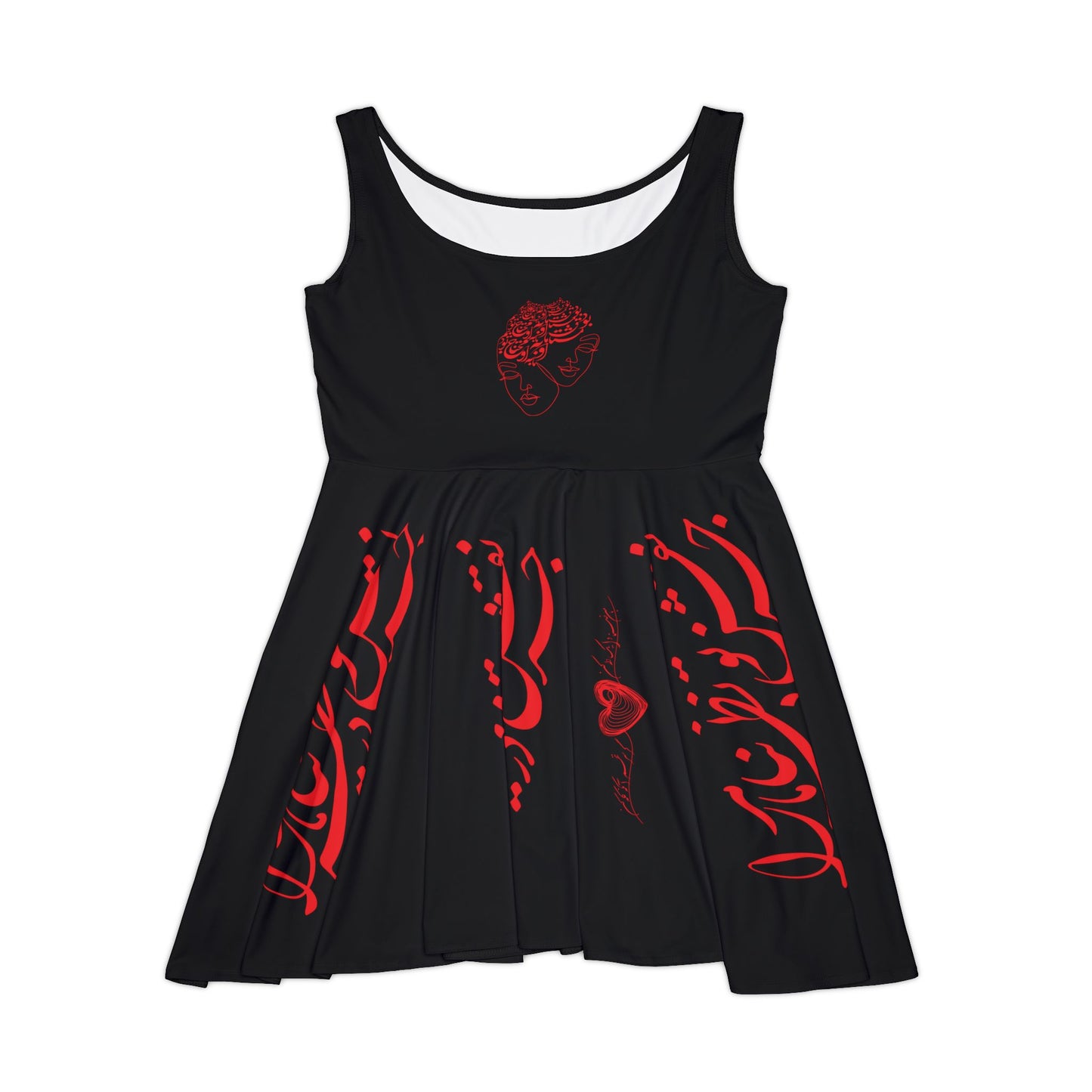 Women's Skater Dress with Persion Culture Poam