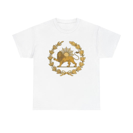T-SHIRT VINTAGE LION PERSAN ET SOLEIL – SYMBOLE IRANIEN