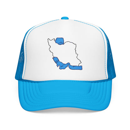 Embroidered Foam Trucker Hat – Iran Map Design