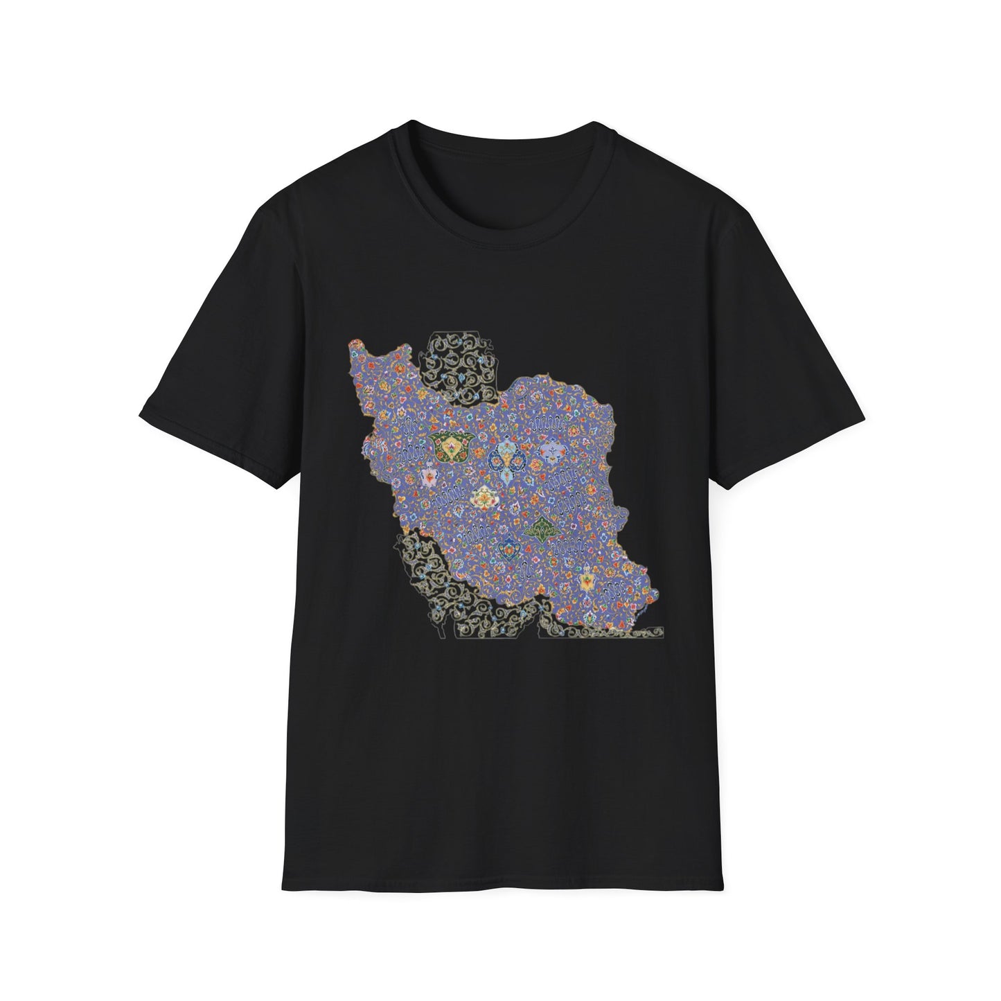 UNISEX IRAN MAP T-SHIRT WITH TAZHIB