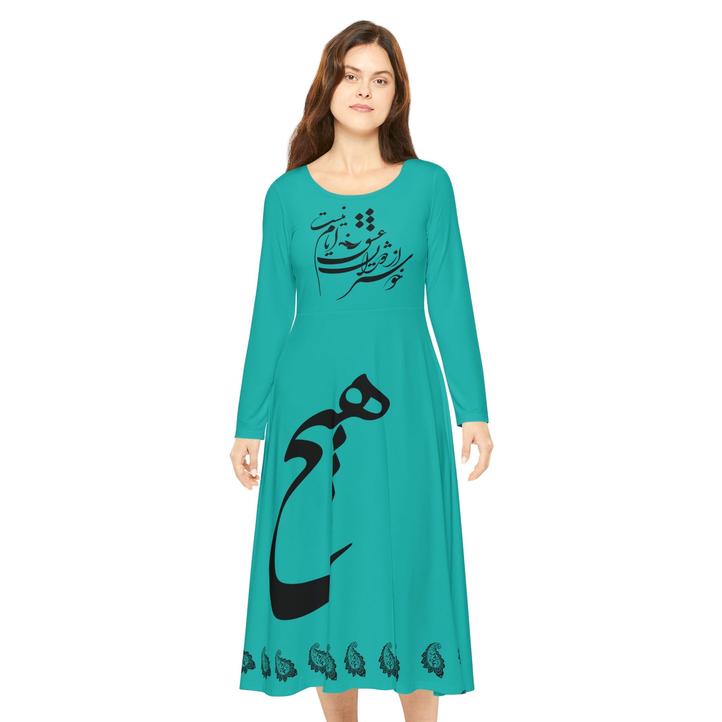 PERSIAN CALLIGRAPHY HICH DANCE DRESS