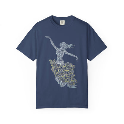 PERSIAN IRAN MAP WOMEN CALLIGRAPHY T-SHIRT