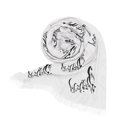 PERSIAN CALLIGRAPHY SCARF ای دوست در روضه قلب جز گل عشق مکار
