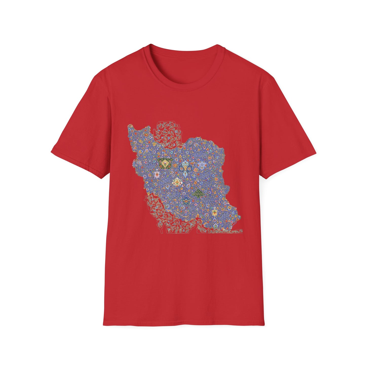UNISEX IRAN MAP T-SHIRT WITH TAZHIB