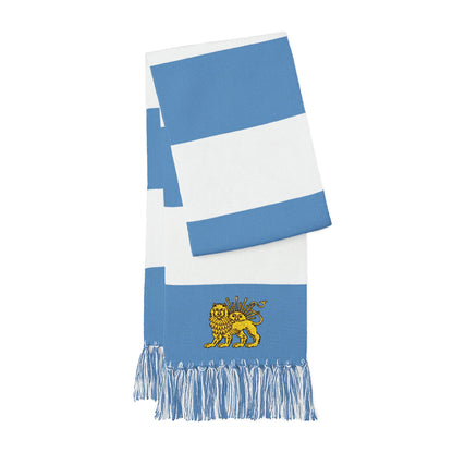 EMBROIDEDRED LION & SUN SCARF