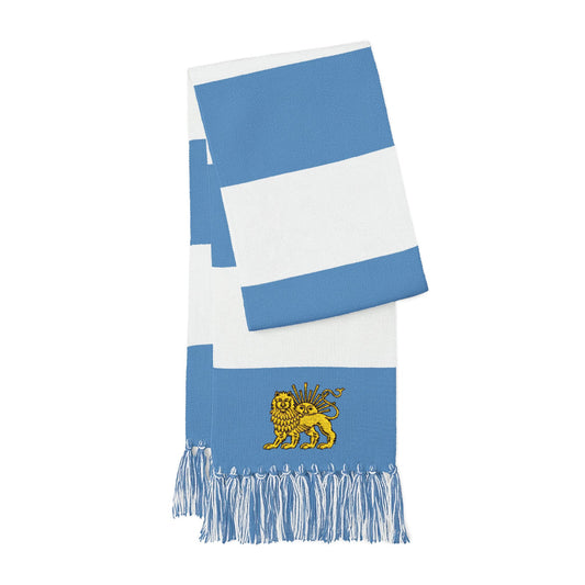 EMBROIDEDRED LION & SUN SCARF