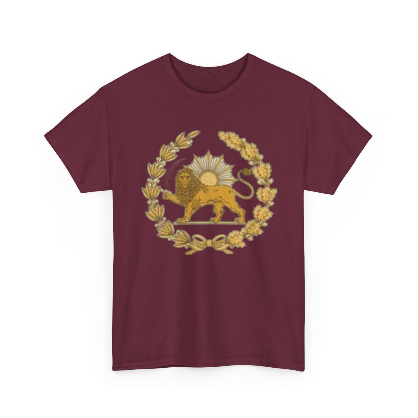 T-SHIRT VINTAGE LION PERSAN ET SOLEIL – SYMBOLE IRANIEN