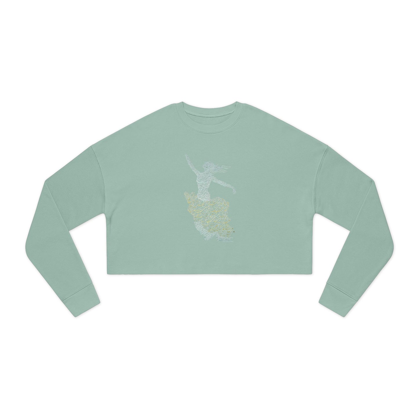 CROPPED SWEATSHIRT — RUMI POETRY & GOLDEN BUTTERFLY